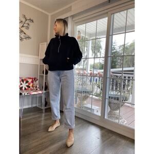 Trendy Queen Oversized Pullover Sweatshirt Black Size Medium New with Tags